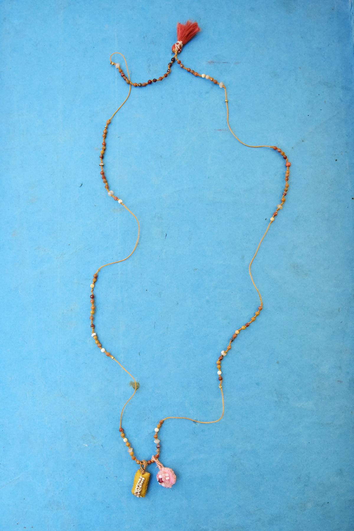 Antonia Rossi, Venetian Micro Beads Necklace with Charms - N69