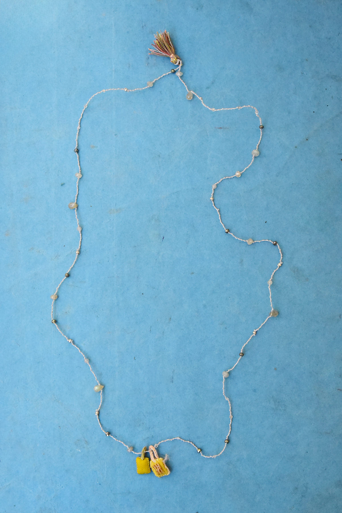 Antonia Rossi, Venetian Micro Beads Necklace with Charms - N71