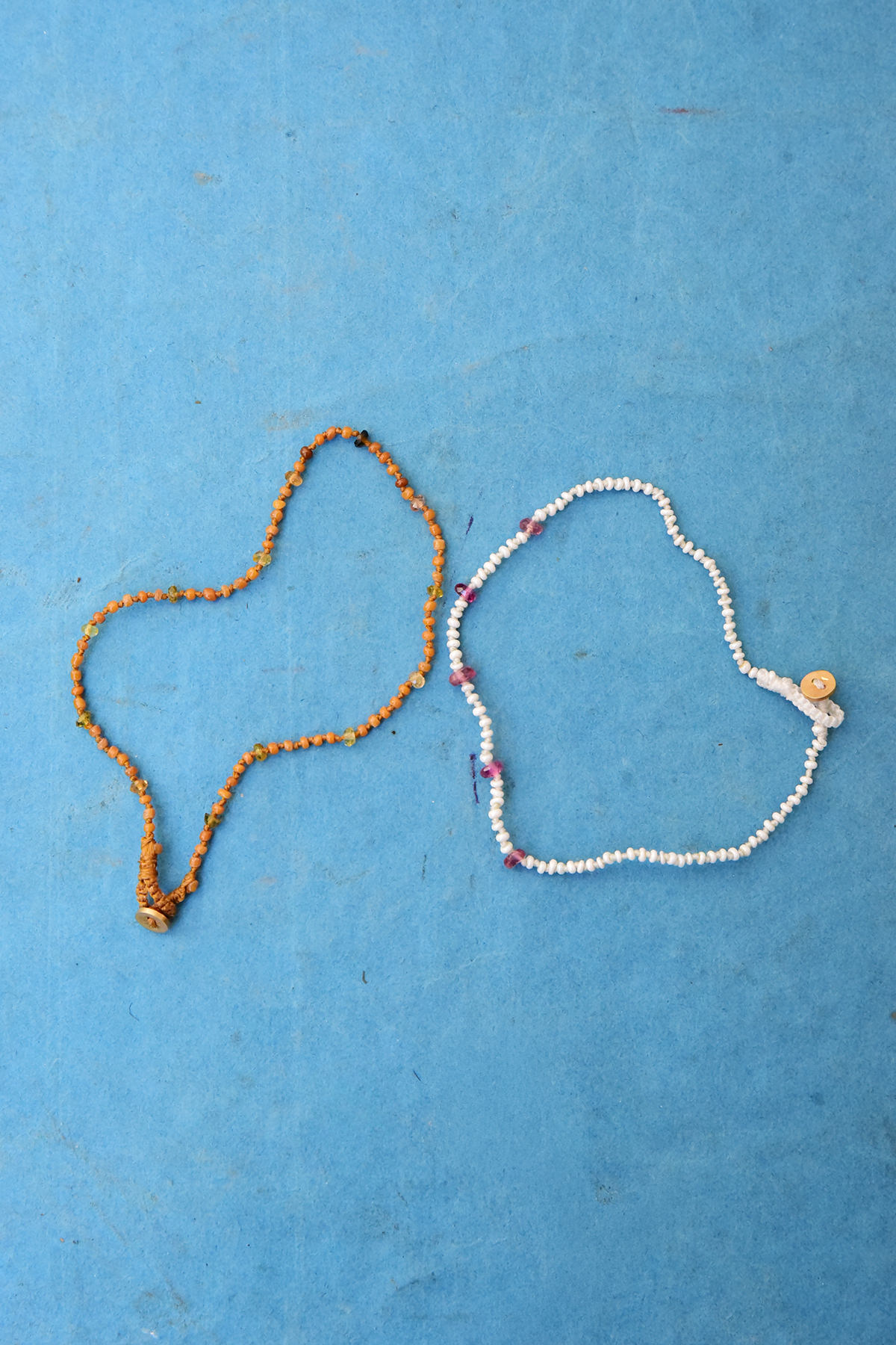 Antonia Rossi, Venetian Micro Beads Bracelet with a Gold Clasp - N73 Yellow and White