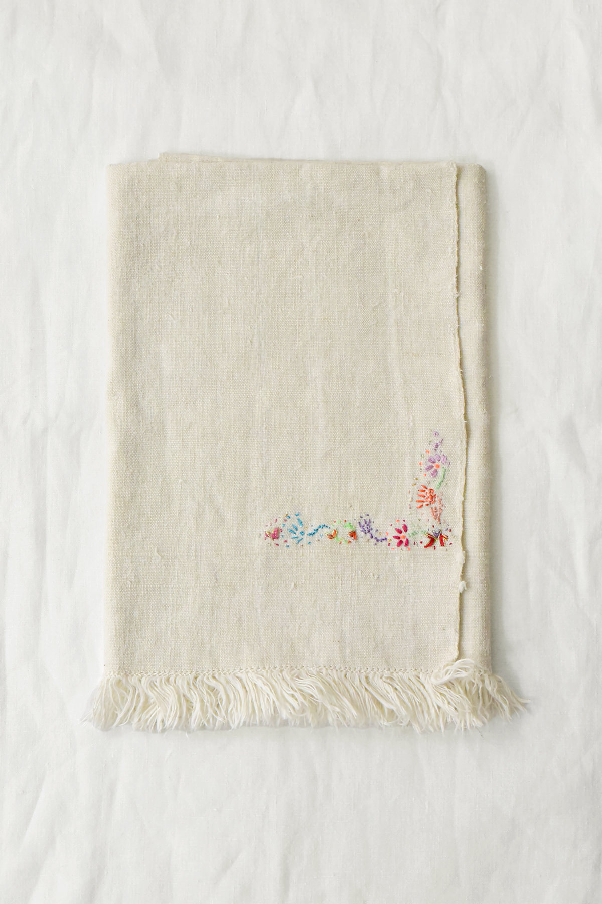 Antonia Rossi Embroidered Linen Napkin Top Picture