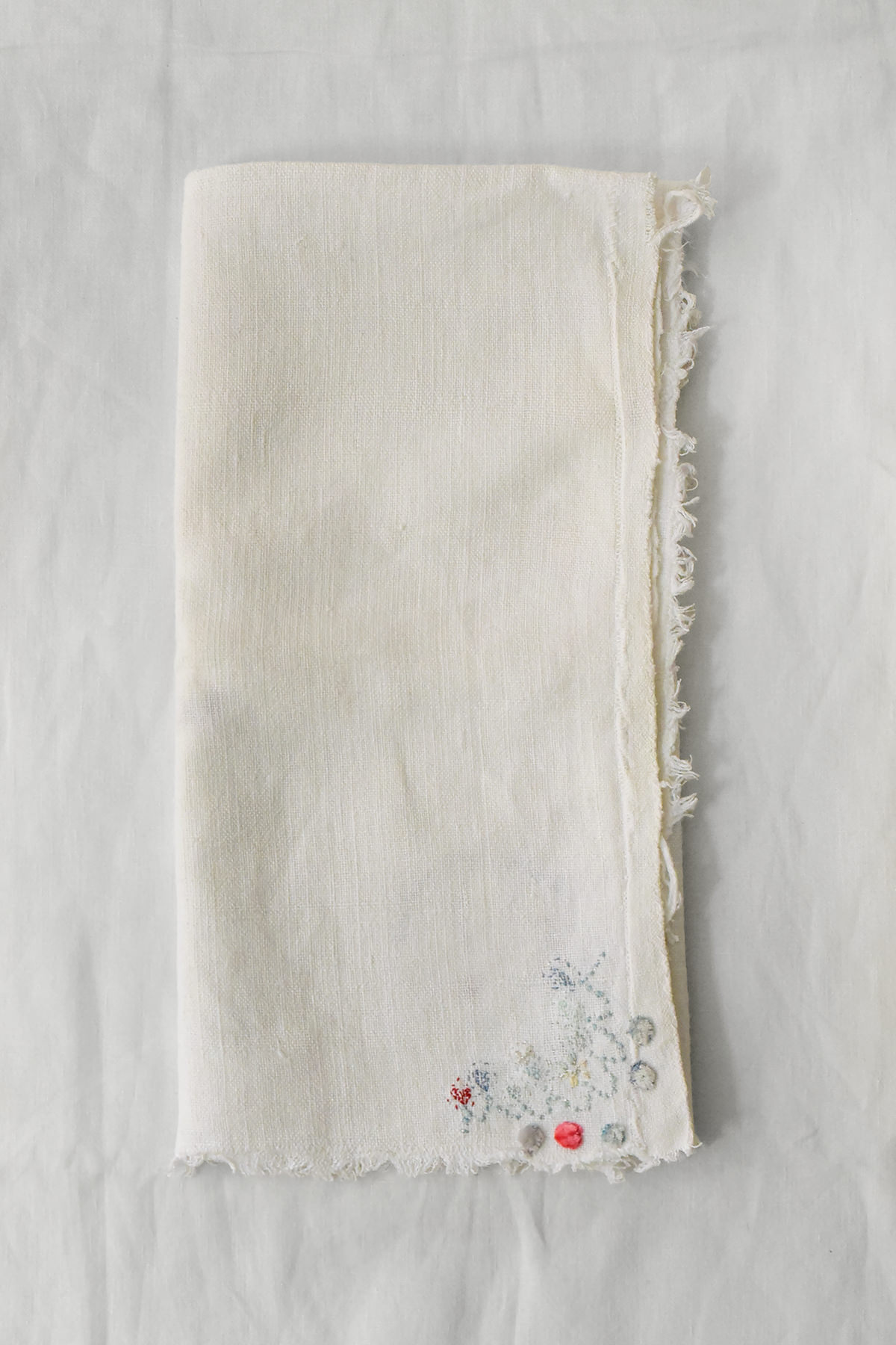 Antonia Rossi Embroidered Linen Napkin Top Picture