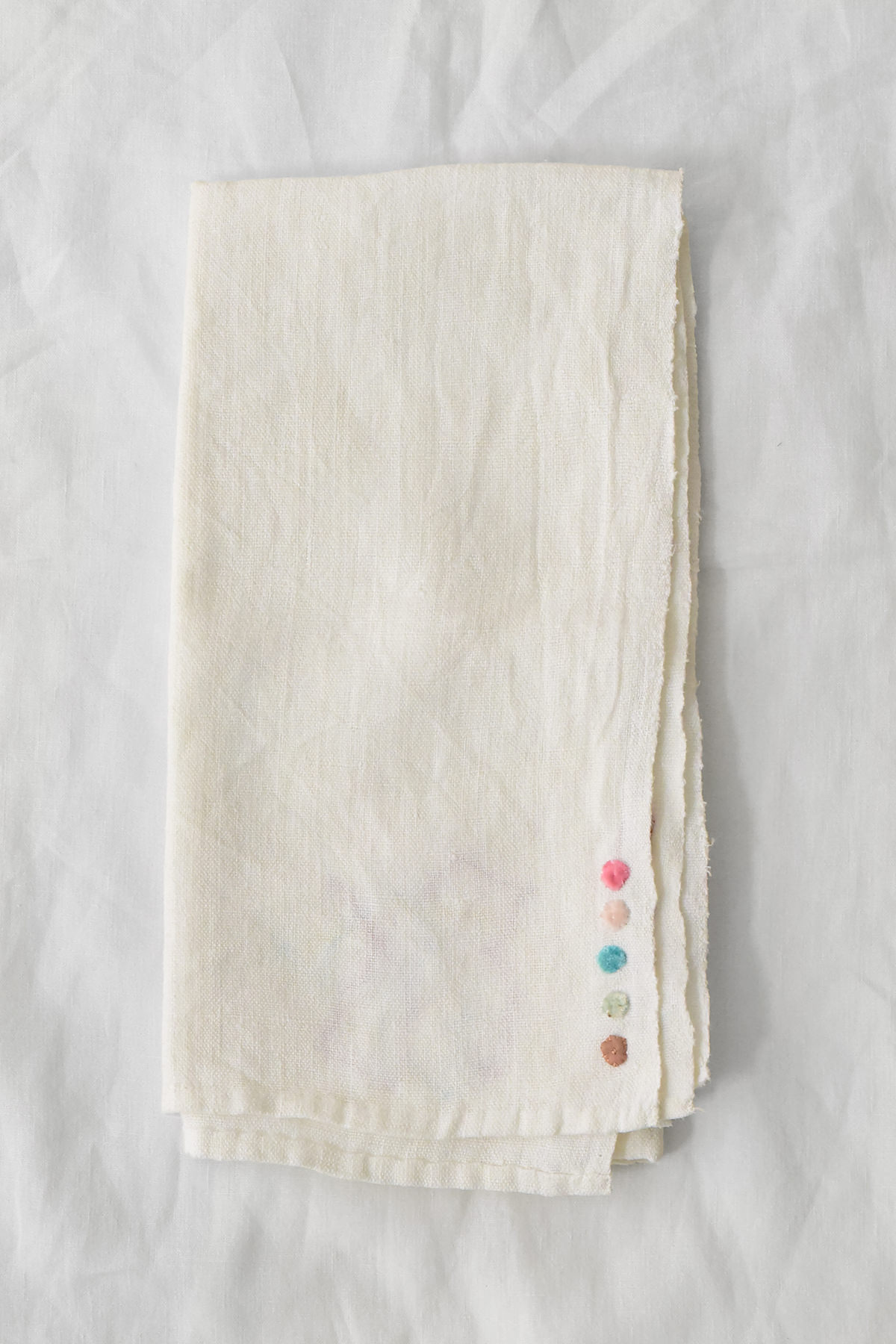 Antonia Rossi Embroidered Linen Napkin Top Picture