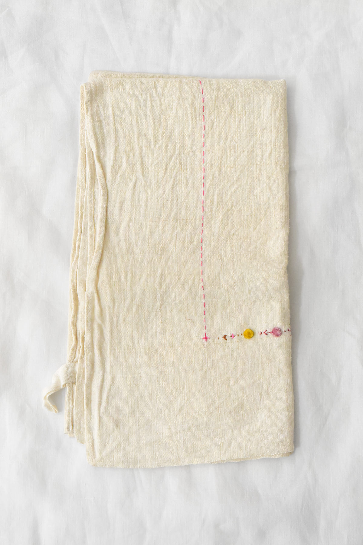 Antonia Rossi, Embroidered Linen Napkins - No. A13