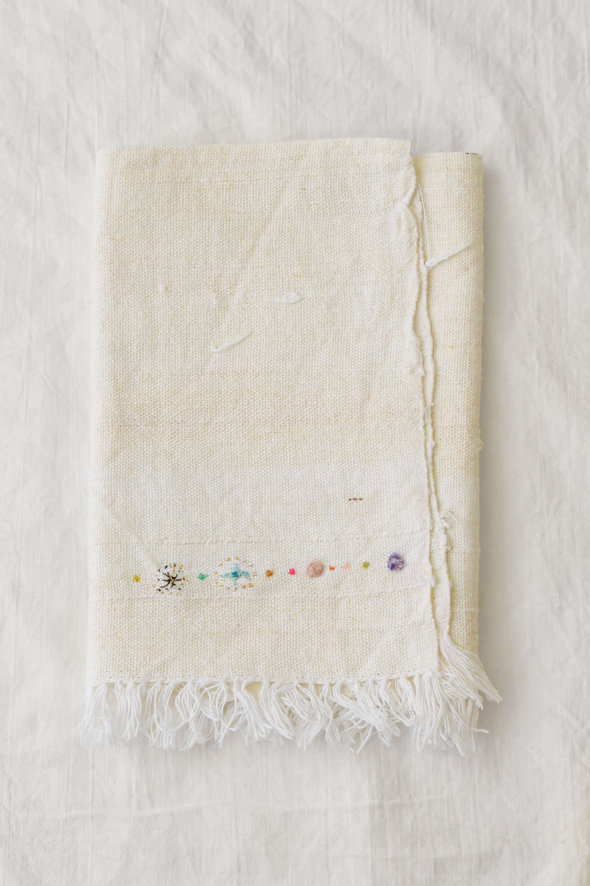 Antonia Rossi, Embroidered Linen Napkins - No. A18