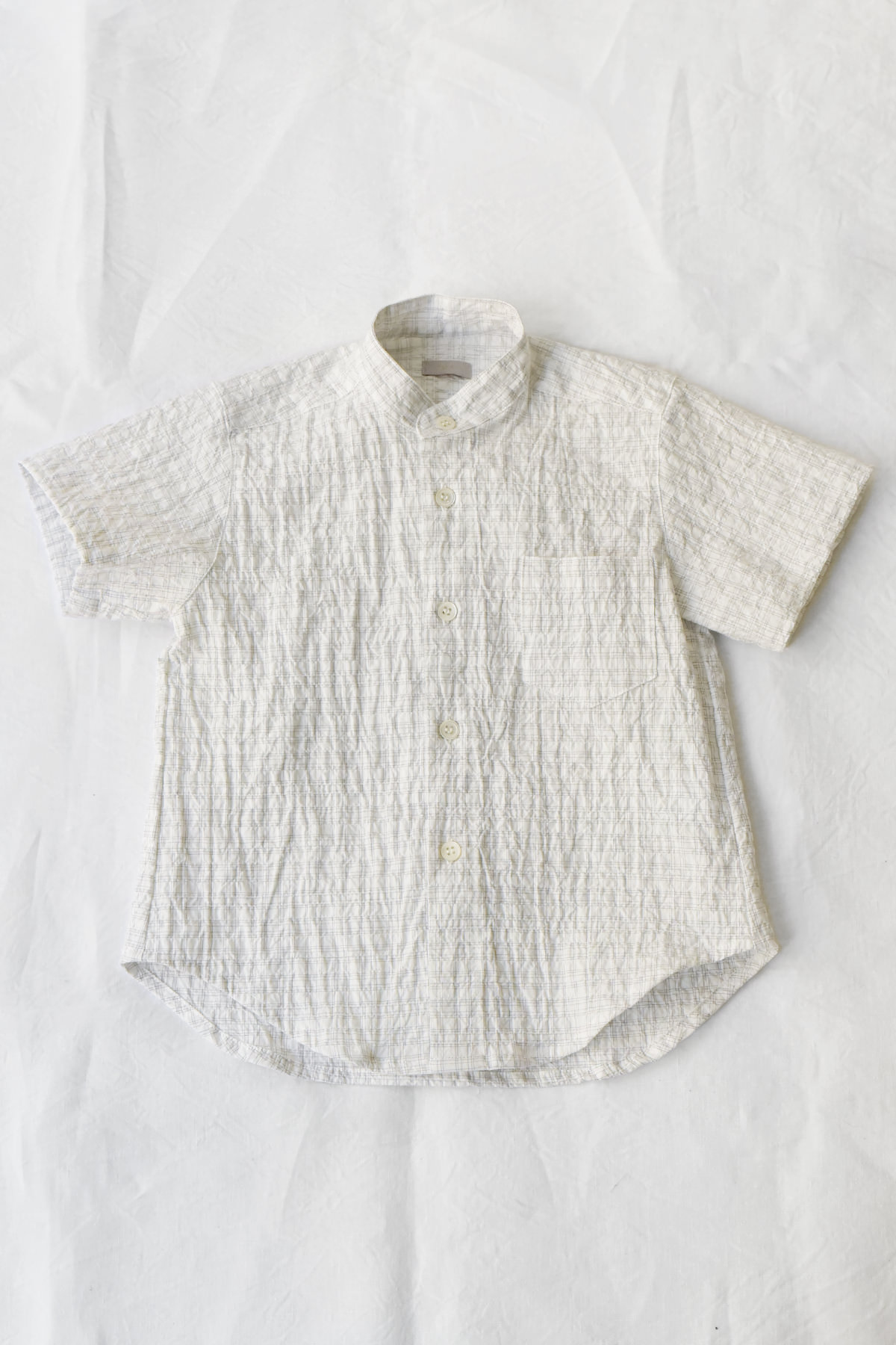 Stand Collar Shirt, Alto - Lt. Gray Check