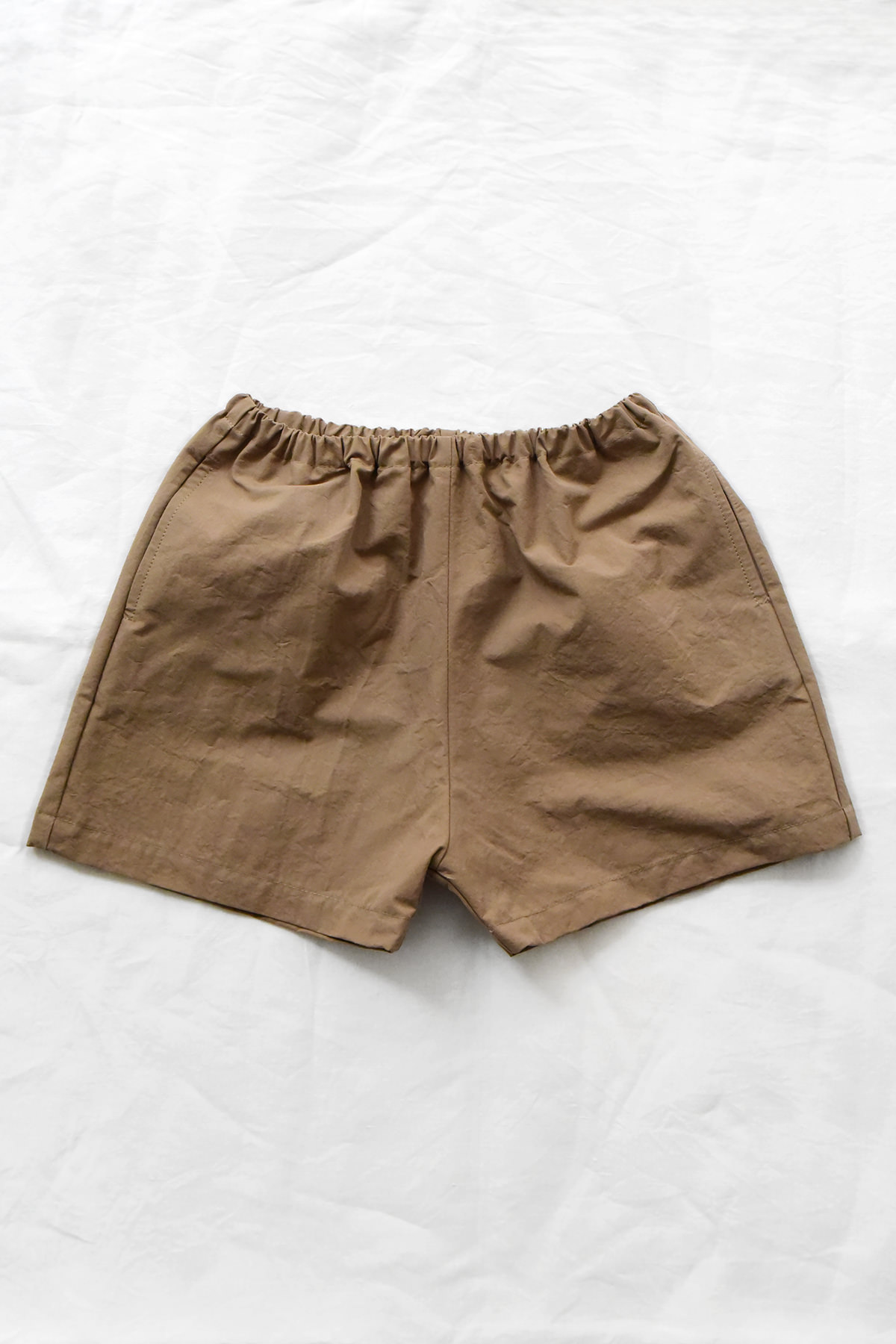 MAKIE khaki cotton shorts with elastic waistband