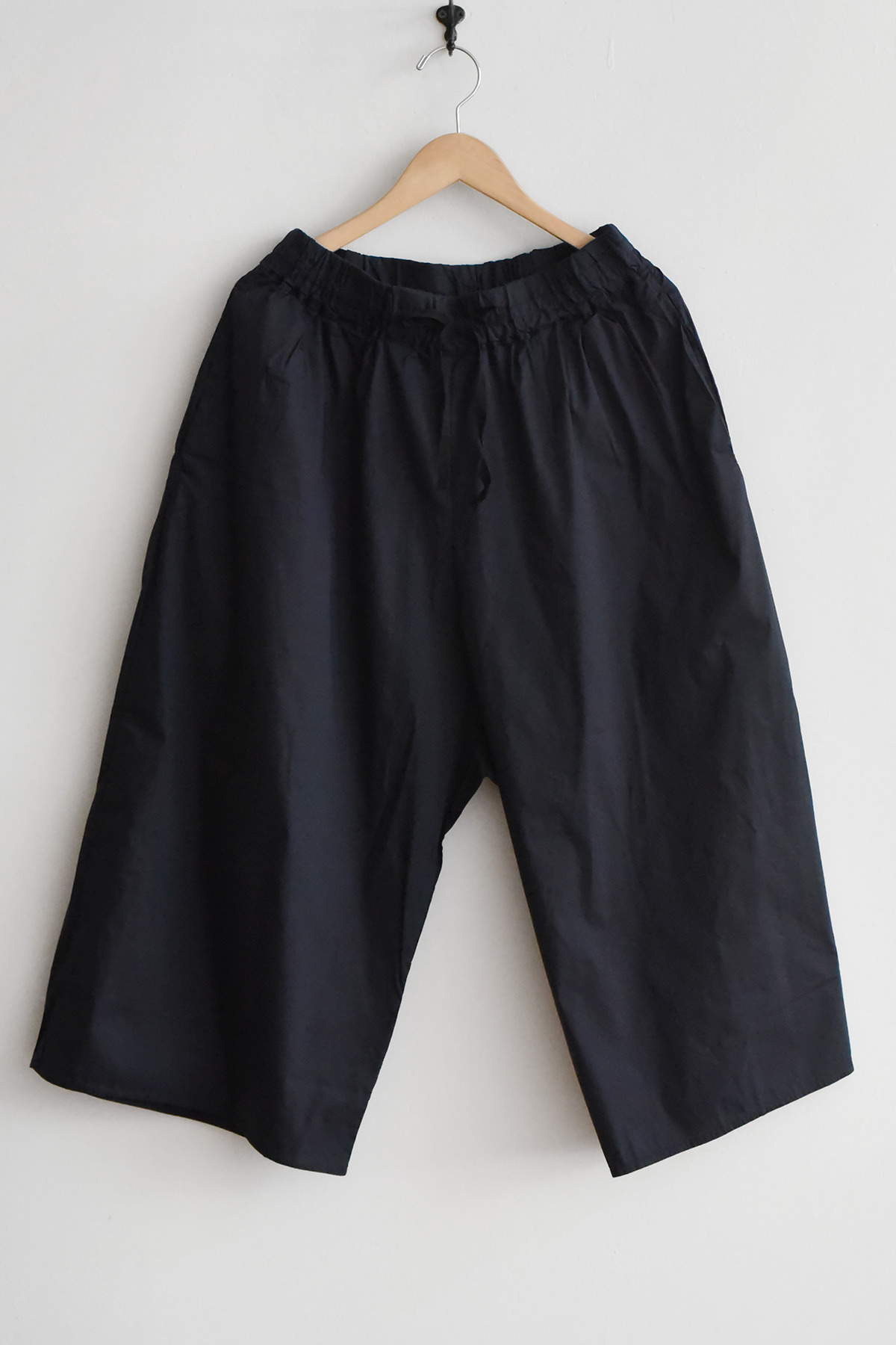 Album di Famiglia wide trousers elastic waist cotton blend made in Italy navy thyme