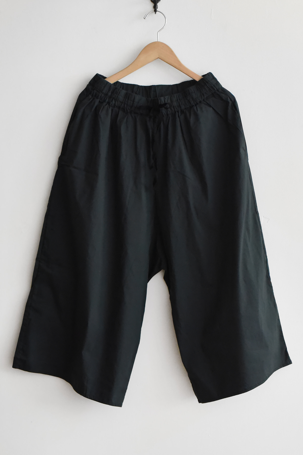 Album di Famiglia wide trousers elastic waist cotton blend made in Italy navy thyme