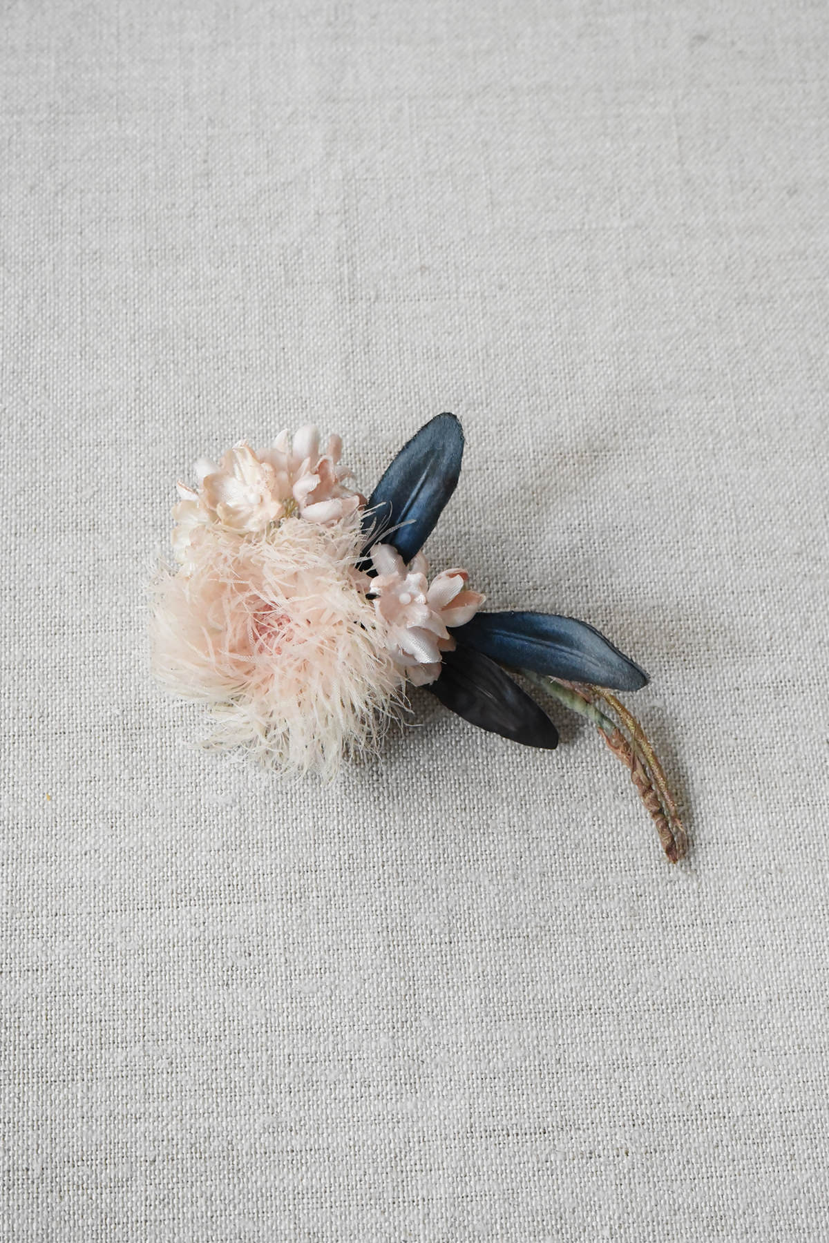 fabric flower brooch mixed floral motif approximately 2-3 inches