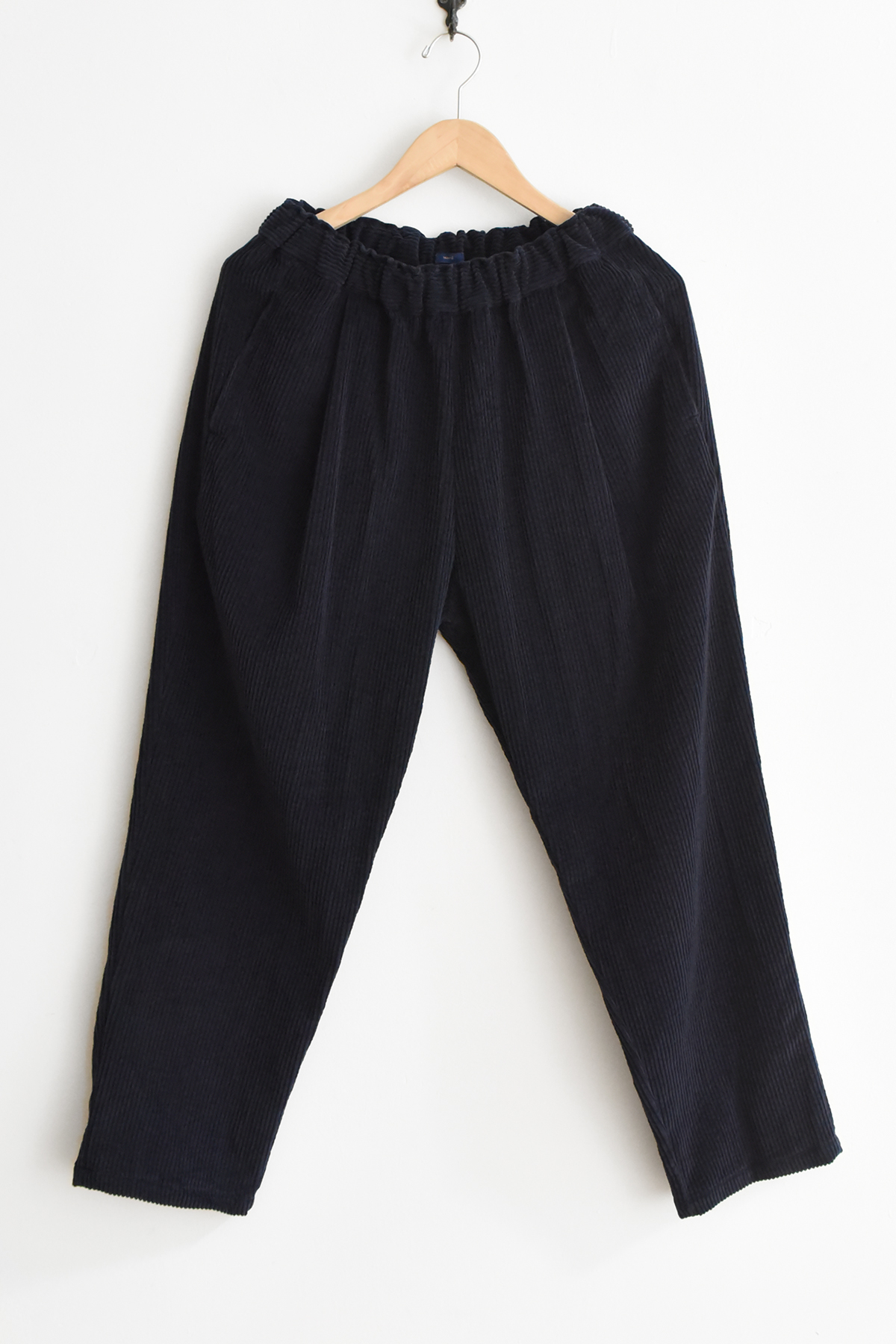 navy corduroy pants women relaxed silhouette