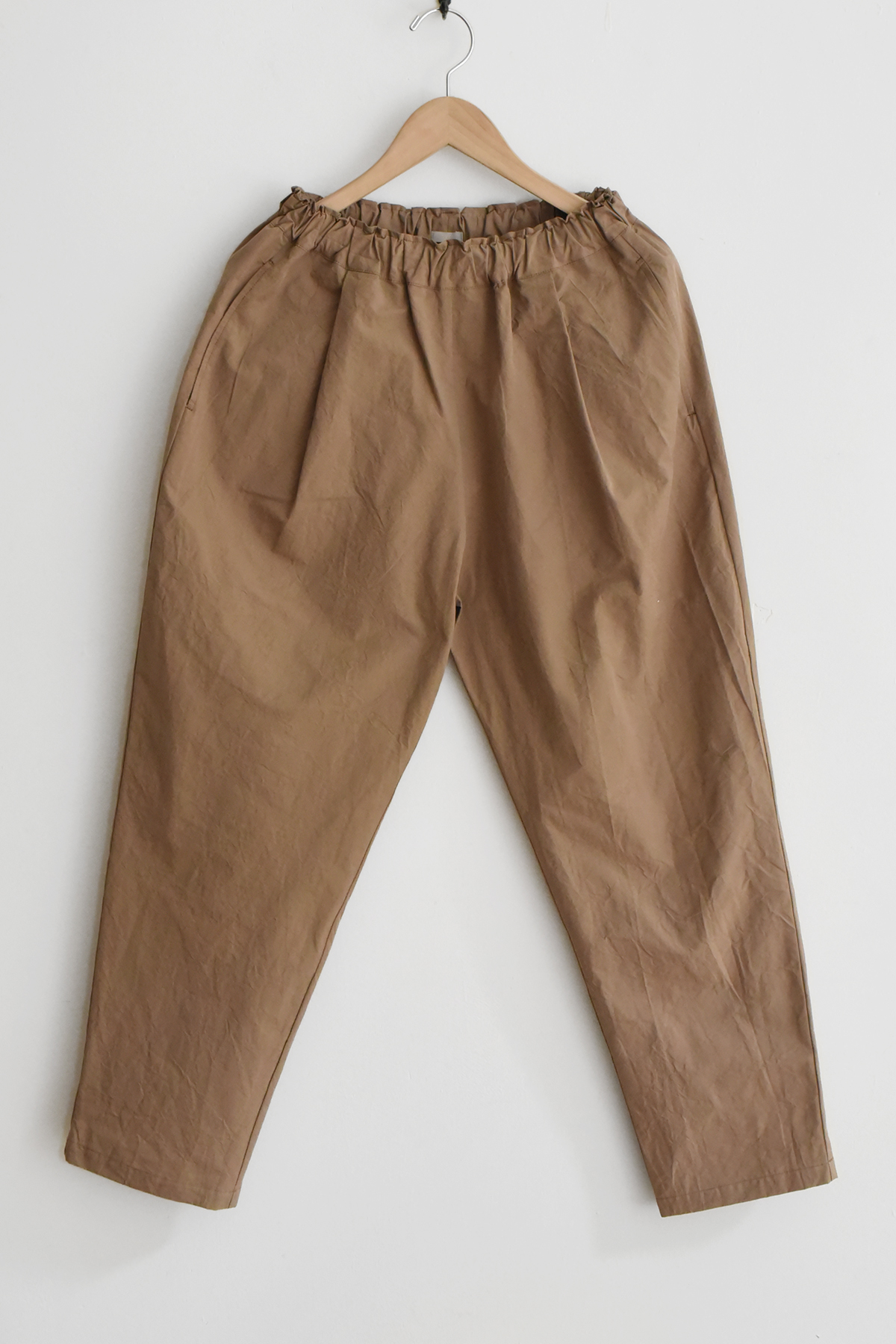 womens cotton pants elastic waist structured fit