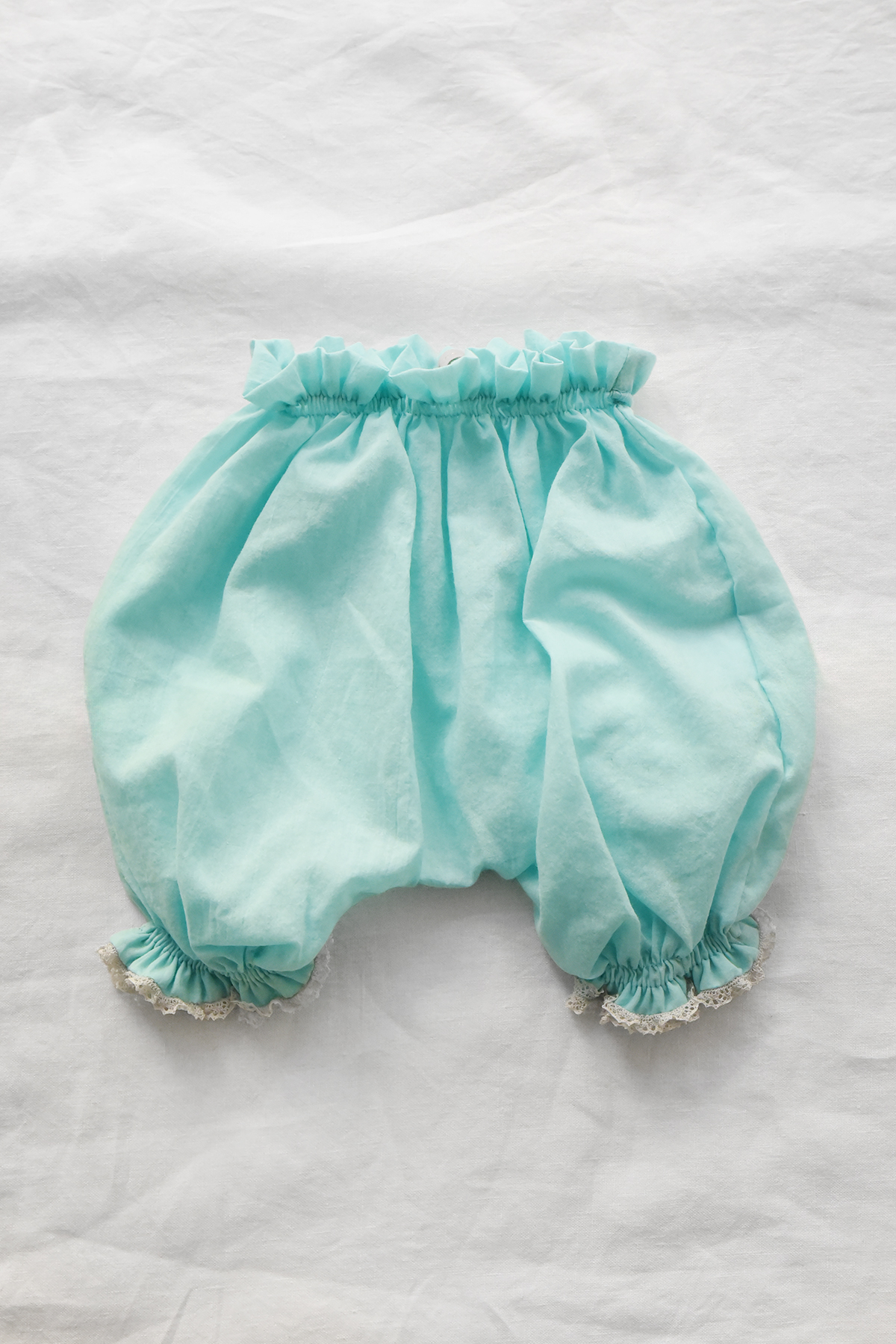 baby bloomers cotton chiffon gathered waist detail