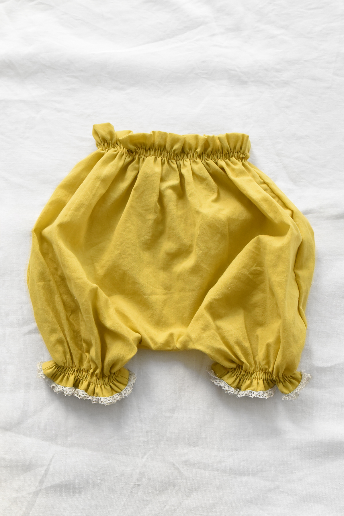 baby bloomers cotton chiffon gathered waist detail