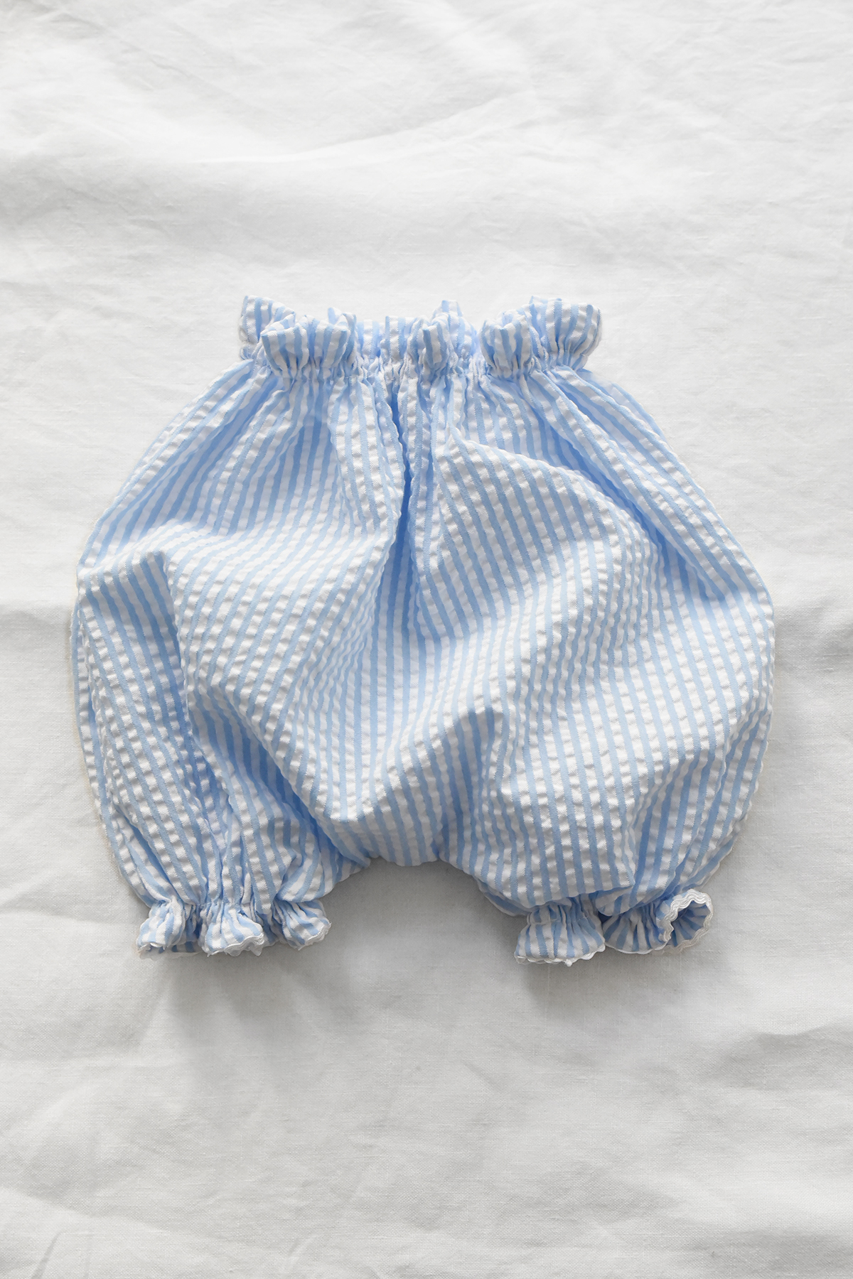 striped baby bloomers lightweight cotton blend elastic waist