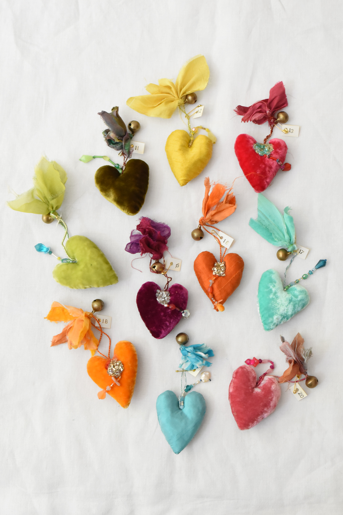handmade textile heart ornament by Antonia Rossi