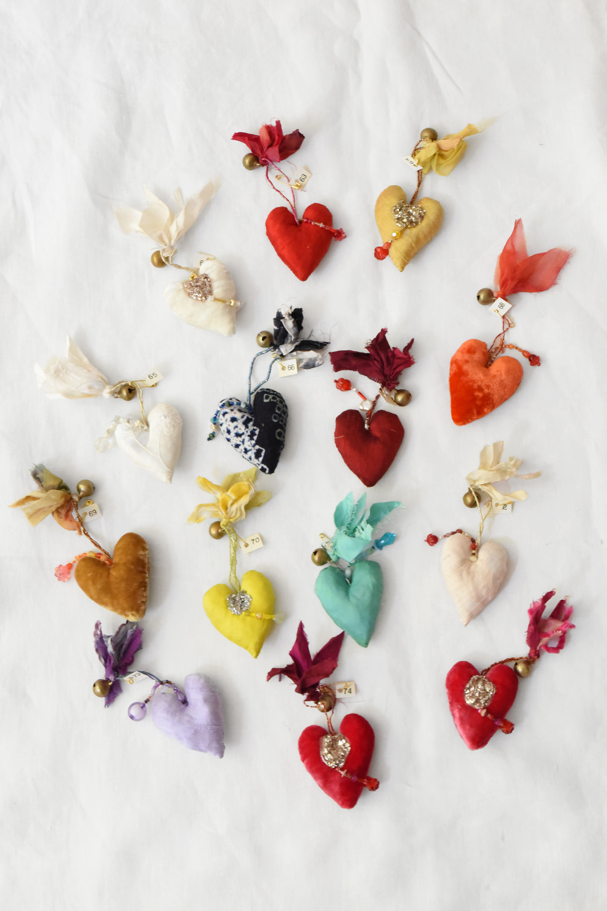 handmade textile heart ornament by Antonia Rossi