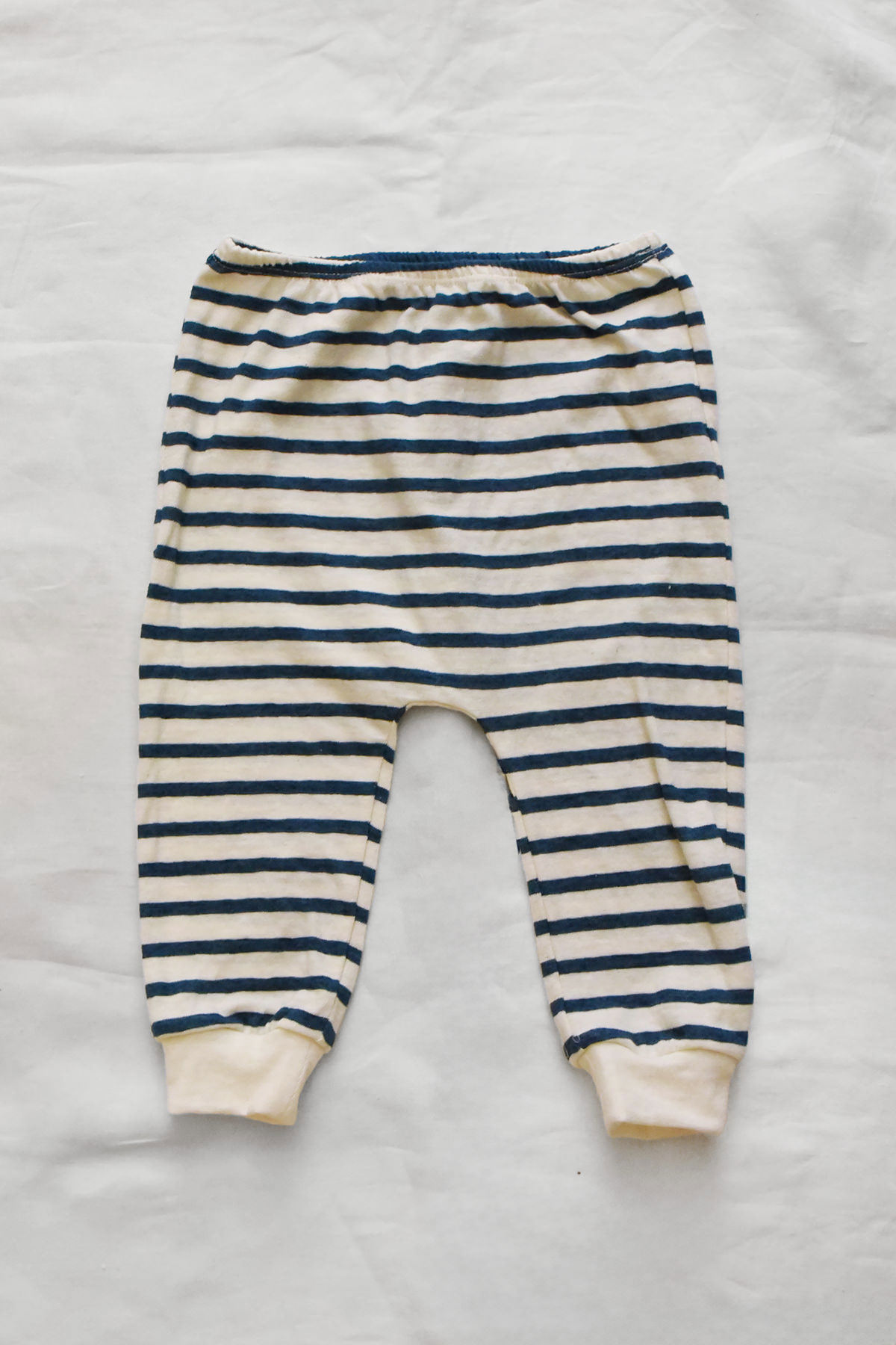 Soft striped baby trousers