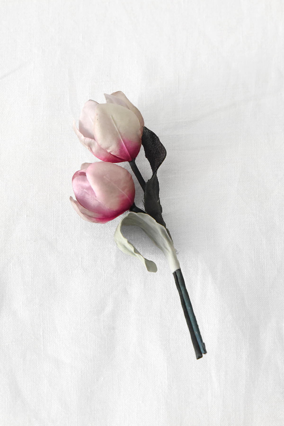 Textile Flower Bud Brooch
