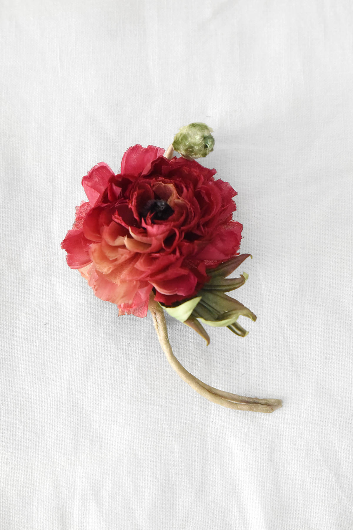 Handmade Ranunculus Brooch