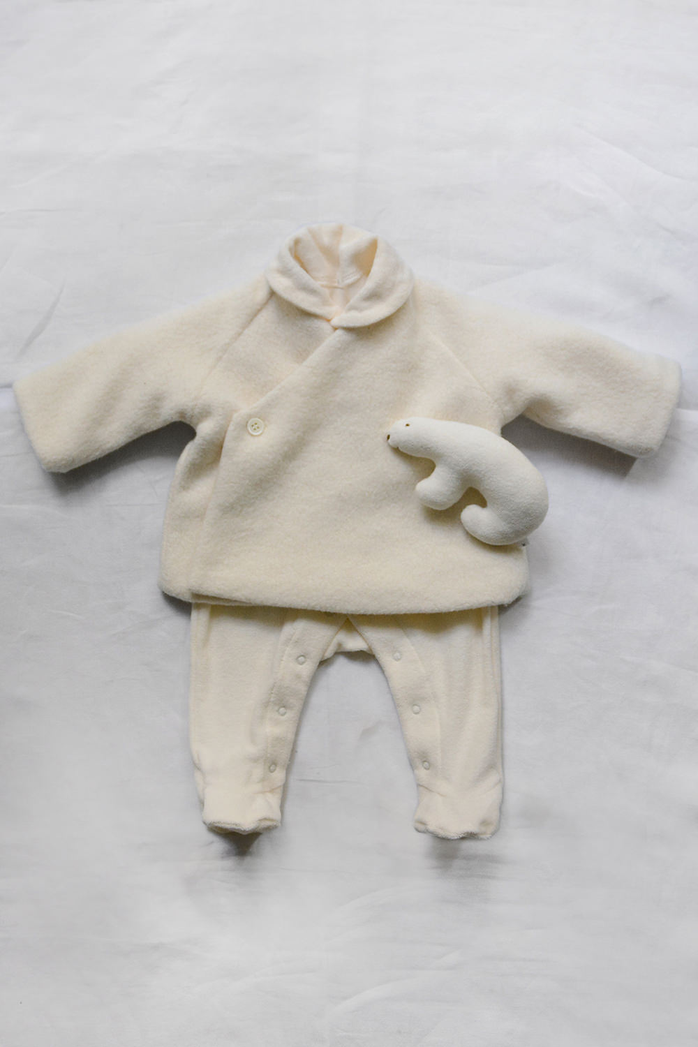 Baby Set #19 Kimono Style Jacket Riley x Coverall - Ivory