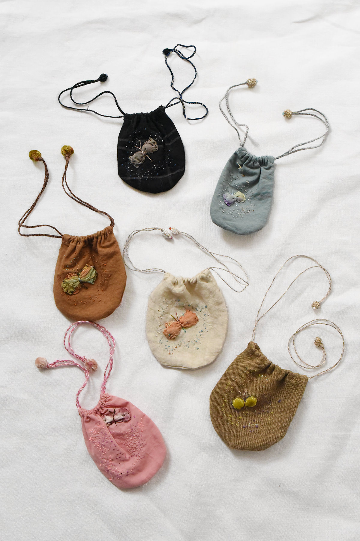 Antonia Rossi embroidered fabric sachet