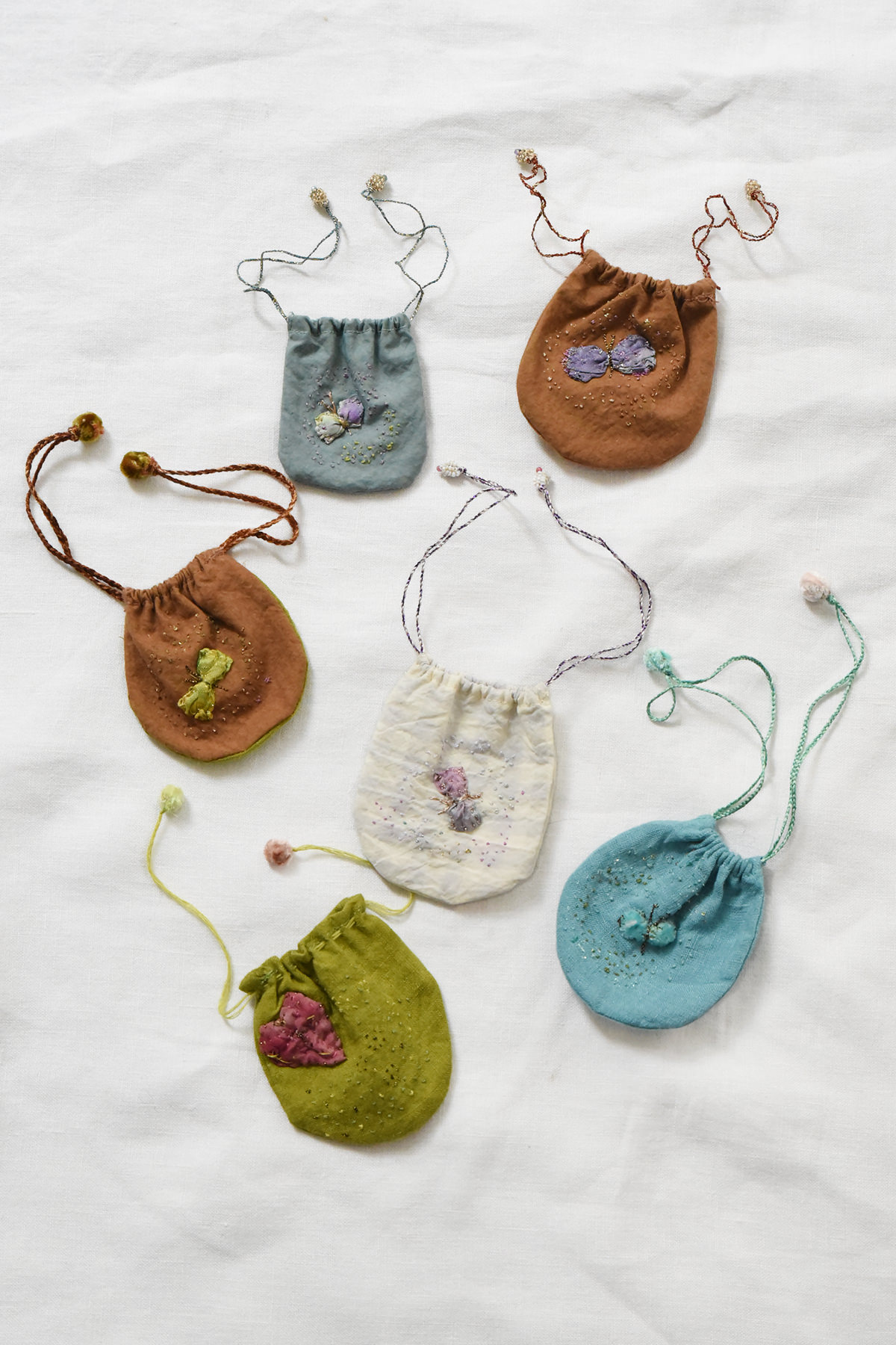 Antonia Rossi embroidered fabric sachet