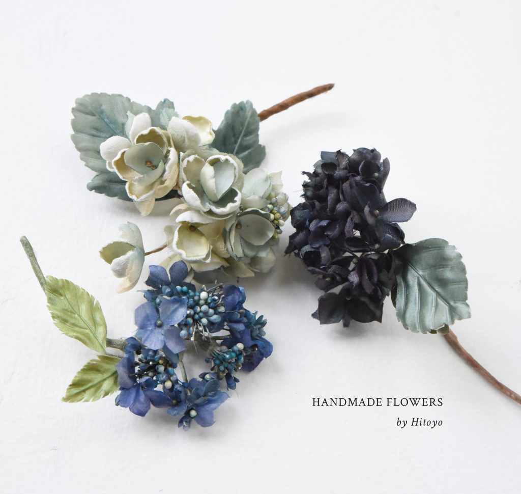 Silk Flower Corsages by Japanese artist, Hitoyo