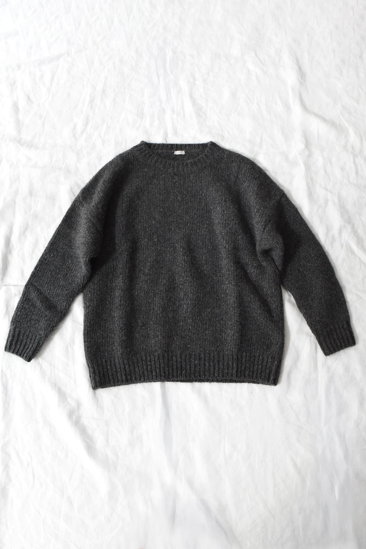 Charcoal chunky knit pullover sweater