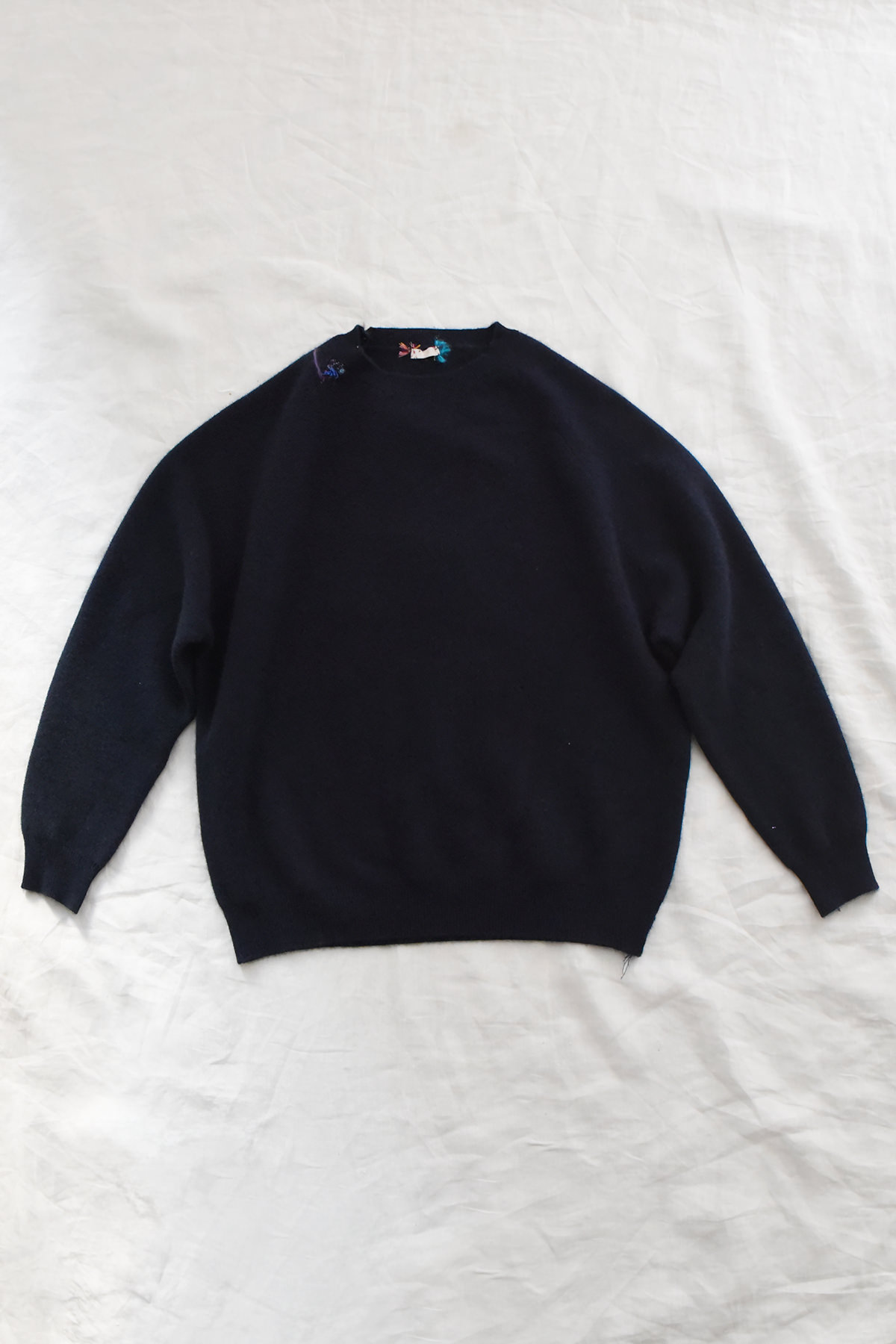Antonia Rossi embroidered cashmere sweater in navy
