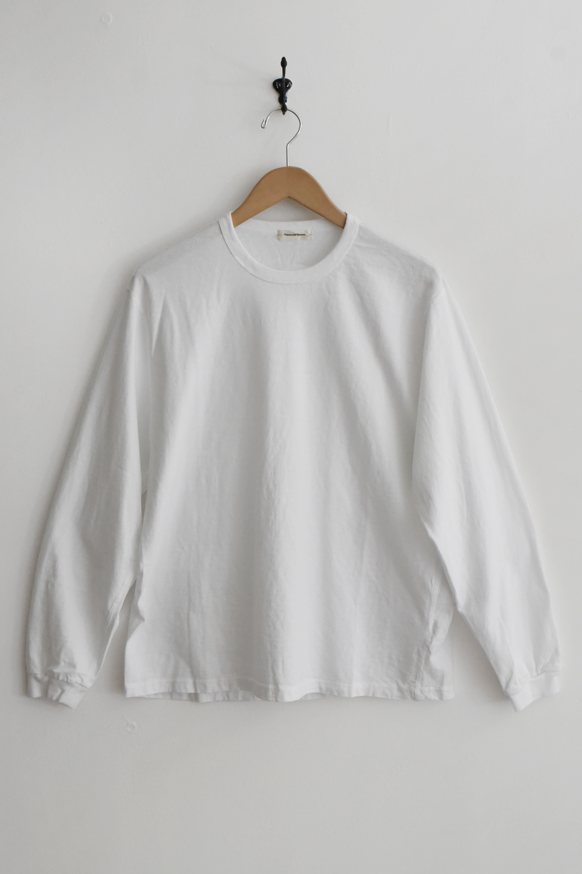 Places and Spaces white Zimbabwe cotton long sleeve T-shirt