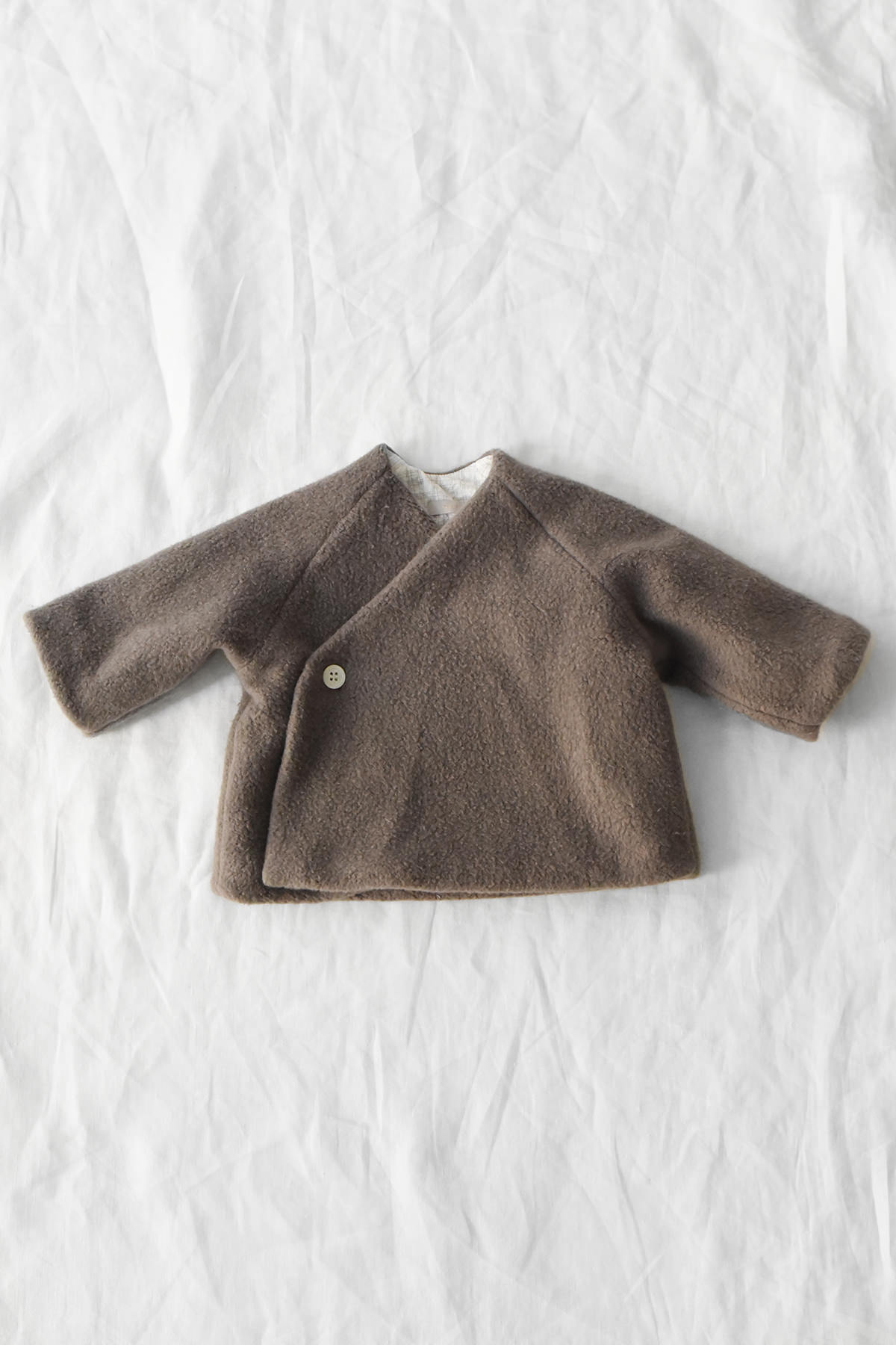 Kimono Style Jacket Riley in Dusty Taupe with 100% cotton lining