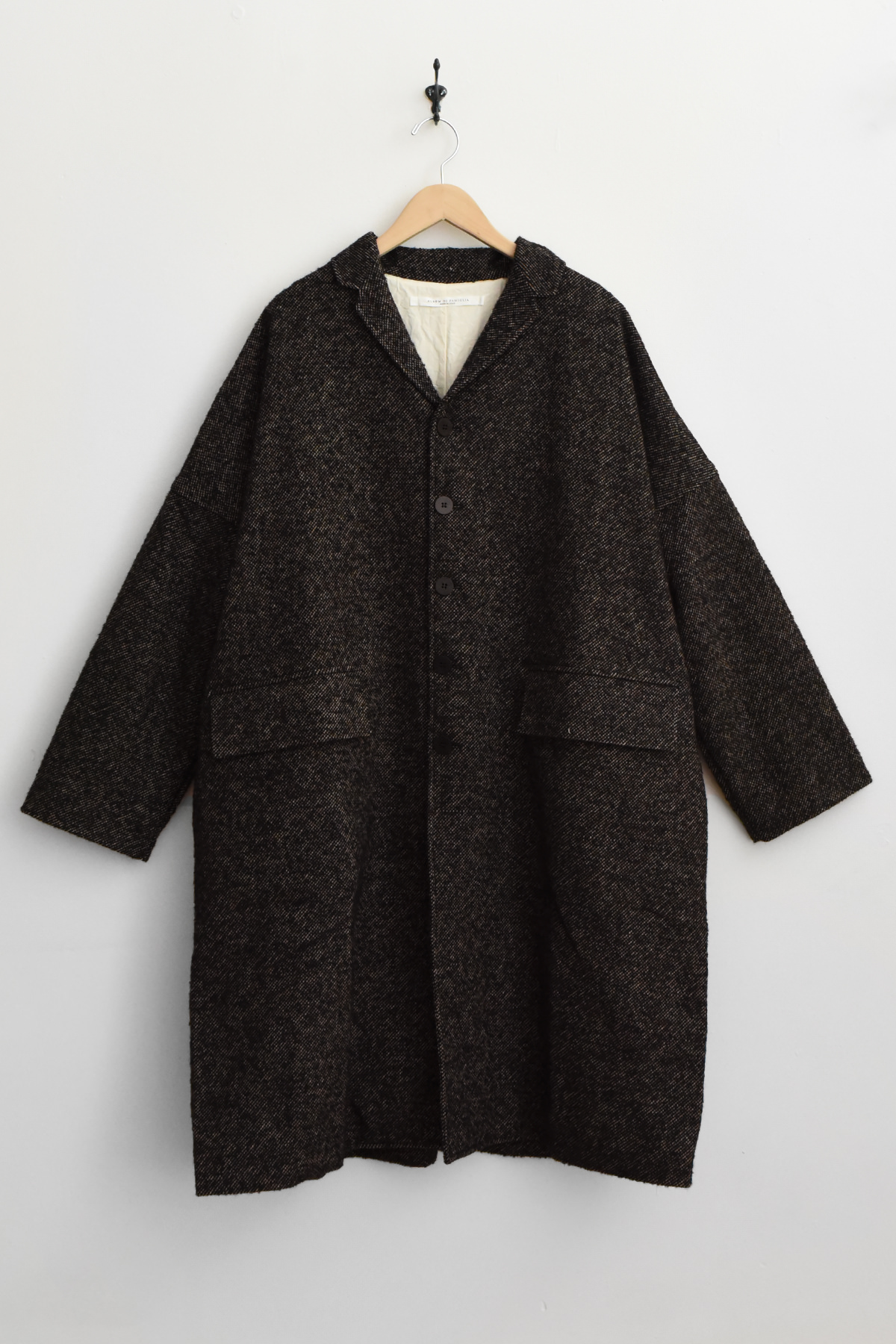 Album di Famiglia Loose Coat WN in Brown wool-blend fabric