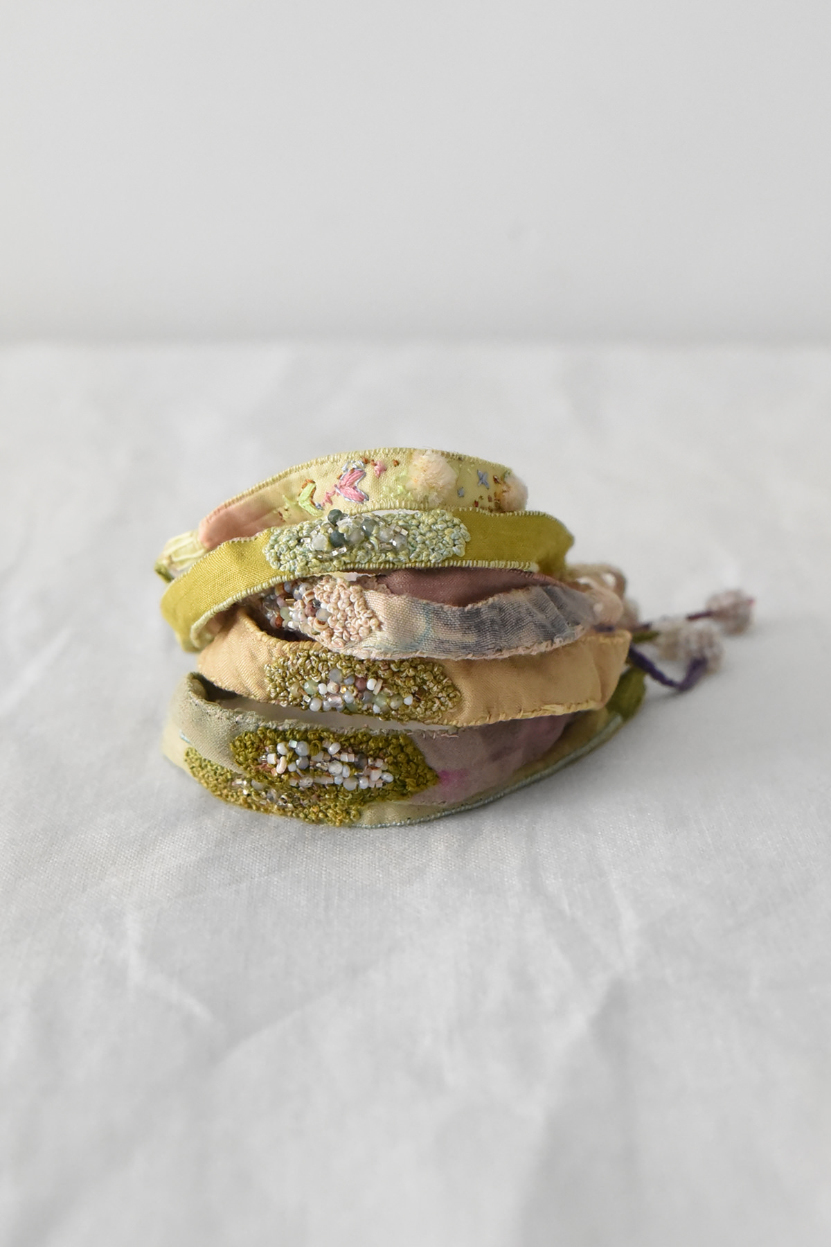 Antonia Rossi Venetian Beads Bracelet with hand-embroidered micro beads